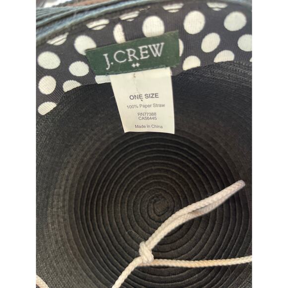 J. Crew Factory Paper Straw Black Sun Hat - Picture 5 of 7